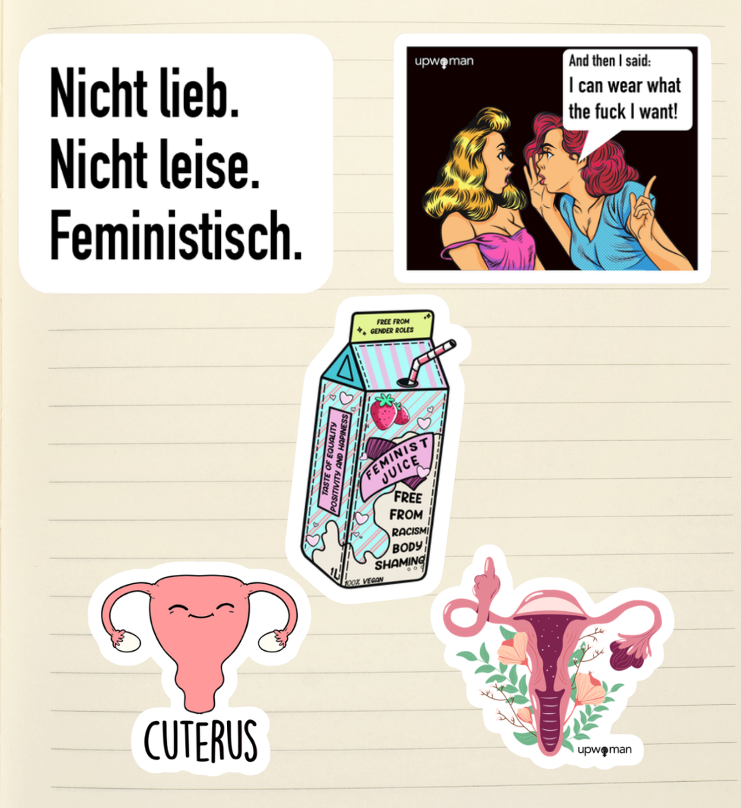 AUTONOM UND LAUT Sticker 5er Set