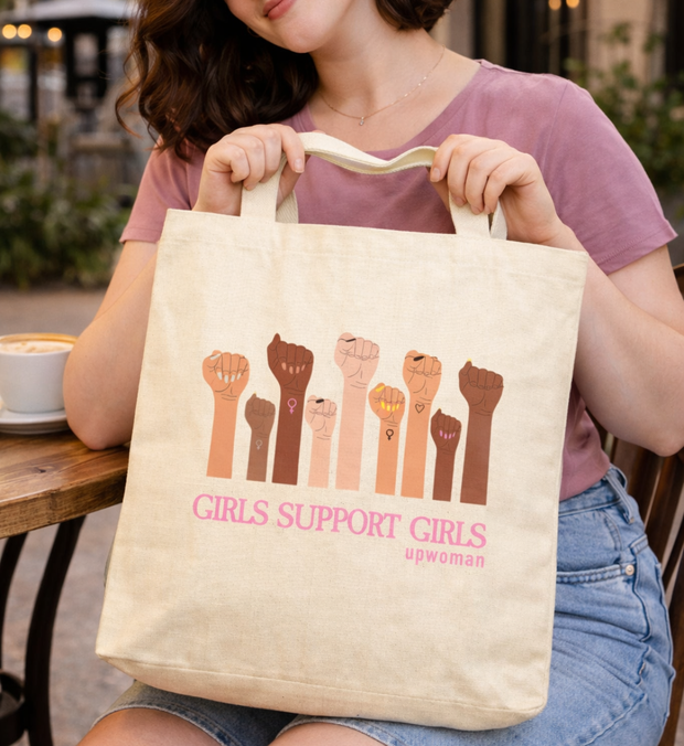 GIRLS SUPPORT GIRLS Jutebeutel