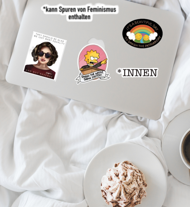 HALTUNG ZUM KLEBEN Sticker 5er Set