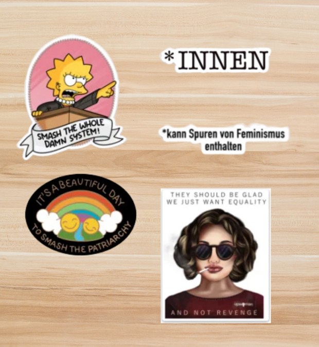 HALTUNG ZUM KLEBEN Sticker 5er Set