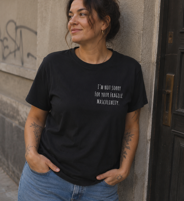 FRAGILE MASCULINITY T-Shirt Damen gerade geschnitten