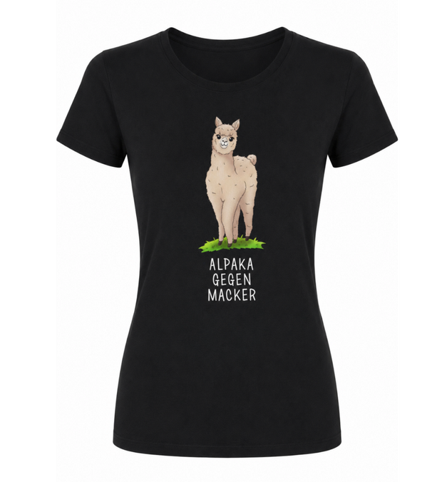 ALPAKA GEGEN MACKER T-Shirt Damen tailliert