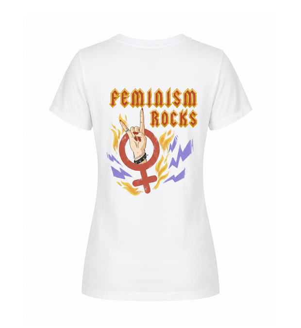 FEMINISM ROCKS T-Shirt Damen tailliert