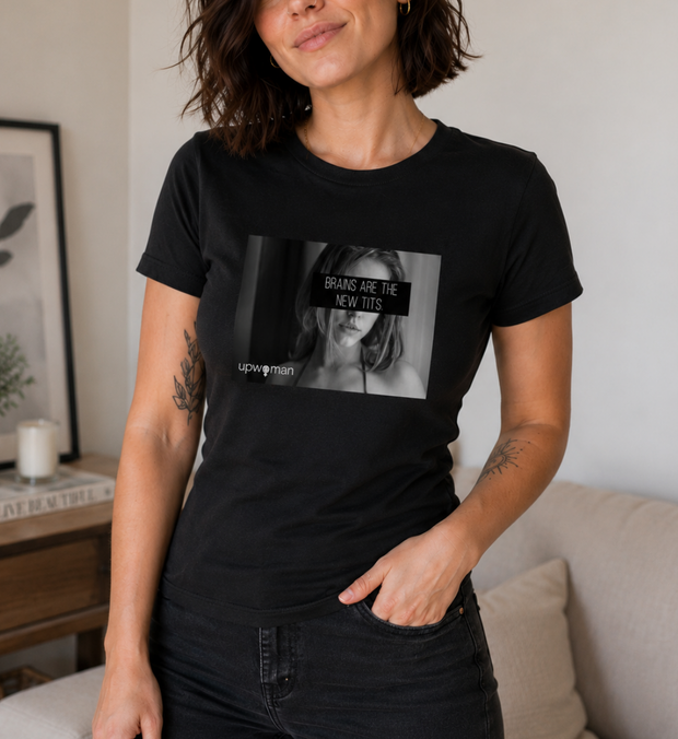 BRAINS ARE THE NEW TITS T-Shirt Damen tailliert
