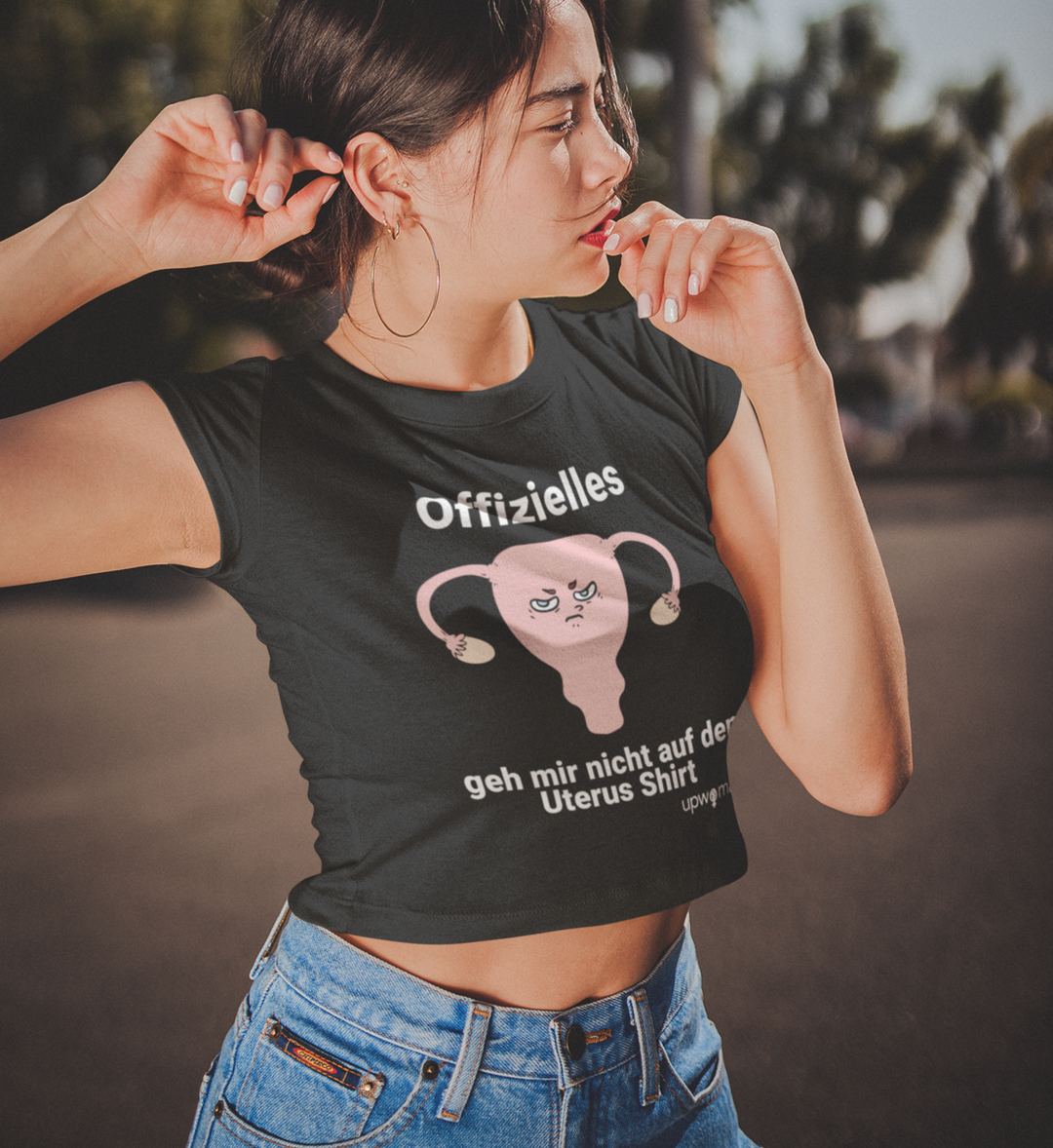 OFFIZIELLES UTERUS SHIRT-Premium Crop Shirt