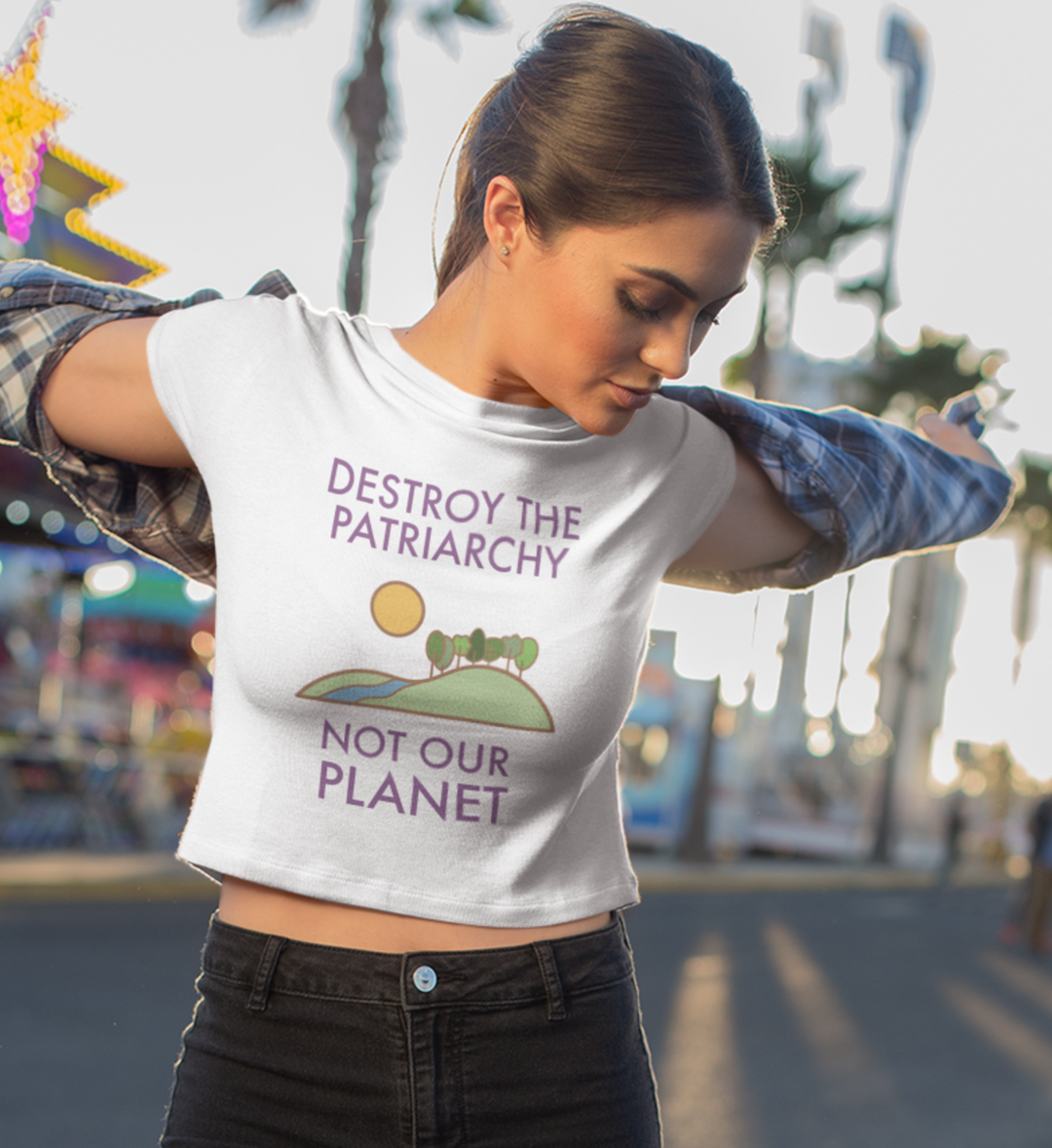 DESTROY THE PATRIARCHY-Premium Crop Shirt